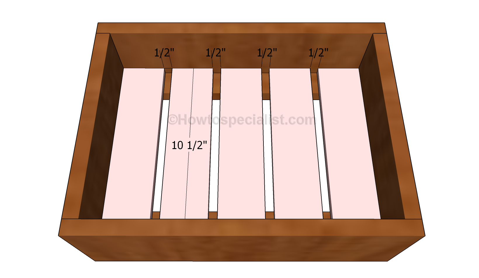 Fitting the bottom slats