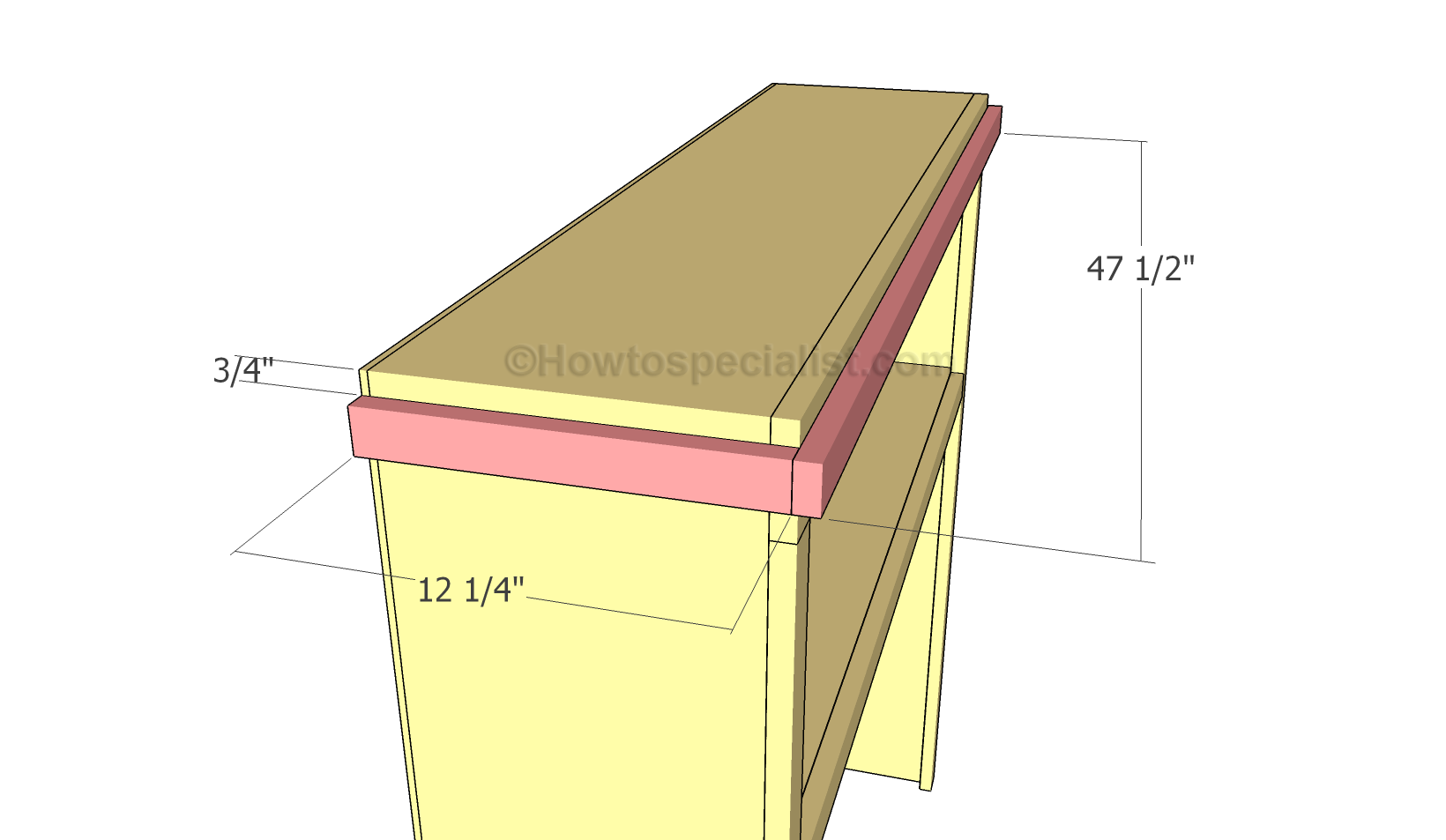 Fitting the bottom trims