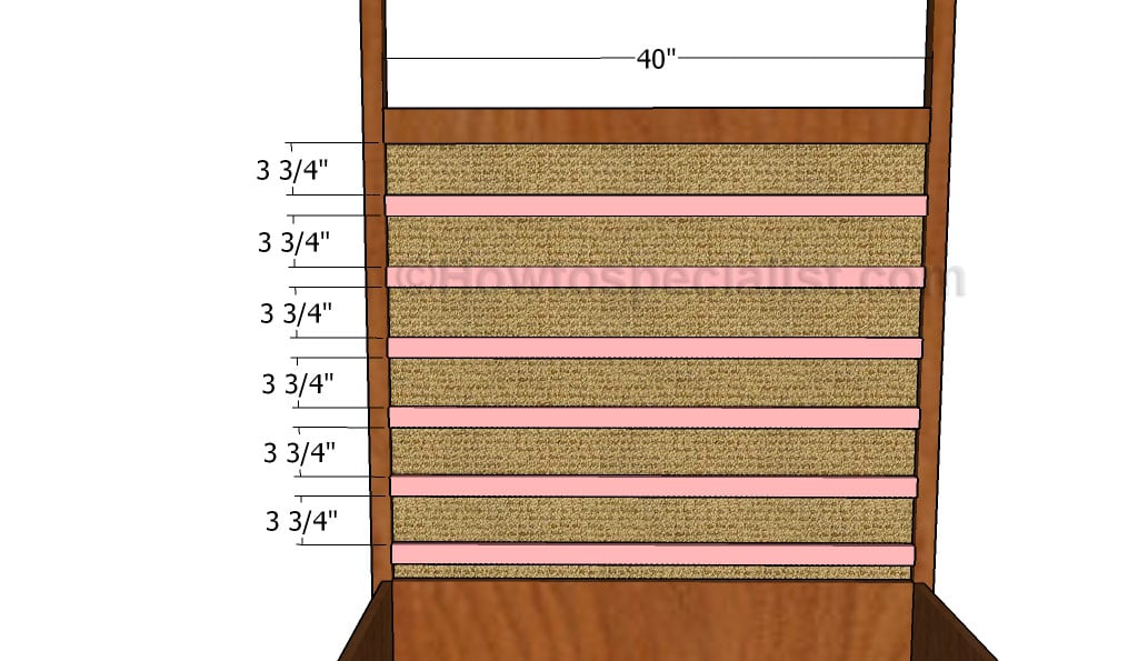 Fitting the trims to the headboard