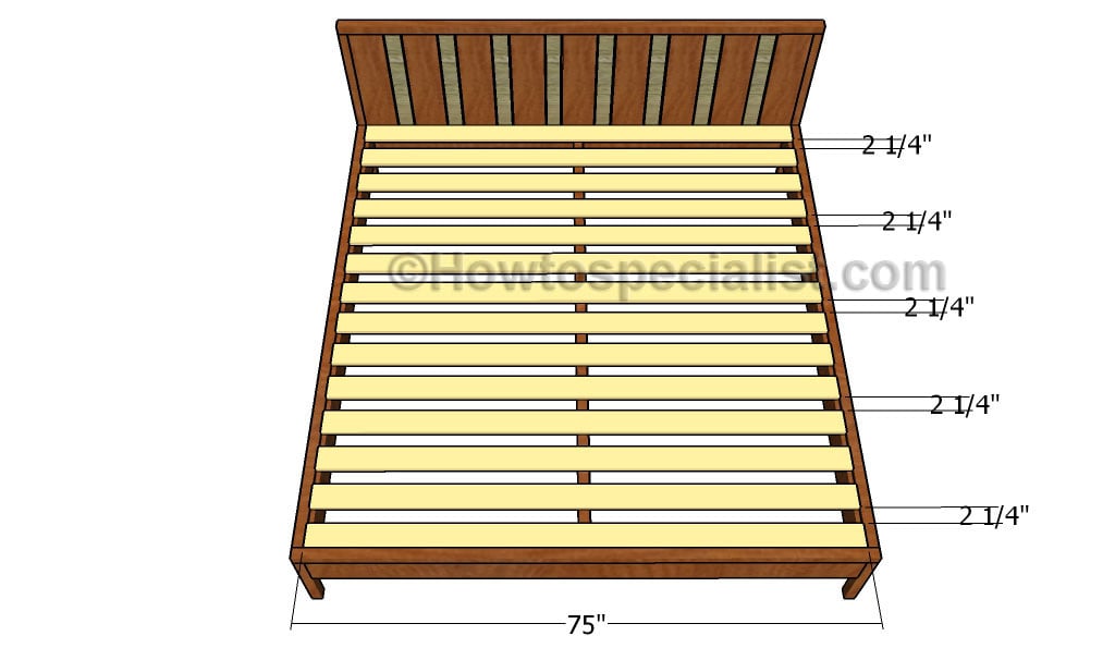 Attaching the support slats