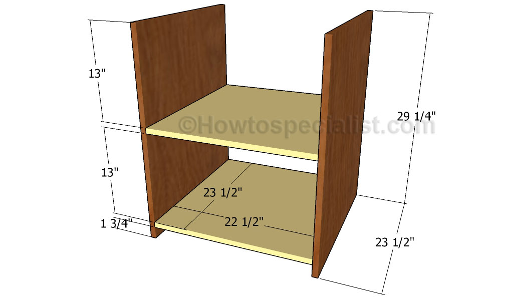 Building the frame of the cabinet