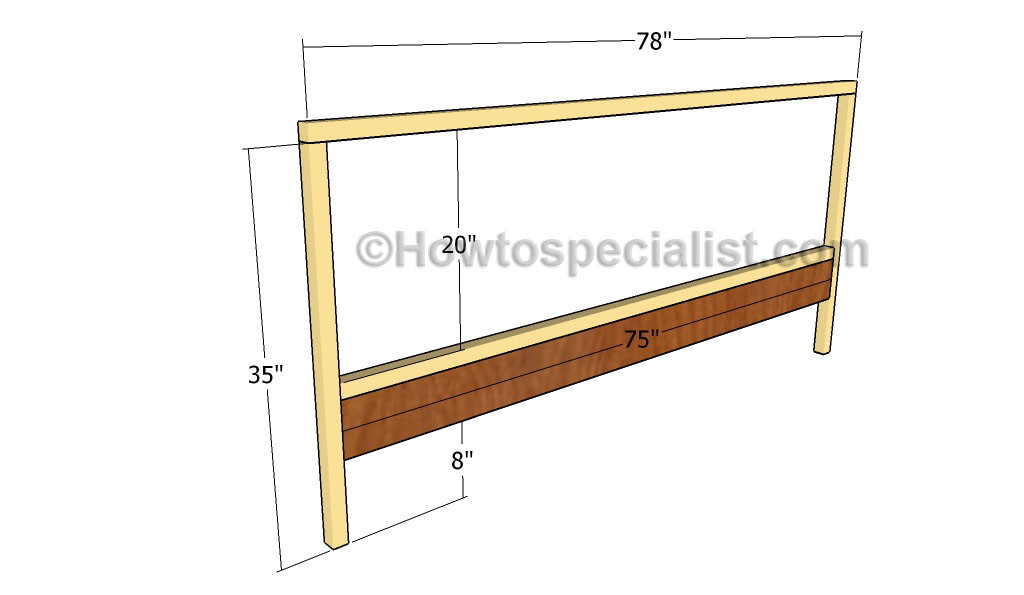 King platform bed plans | HowToSpecialist - How to Build, Step by Step