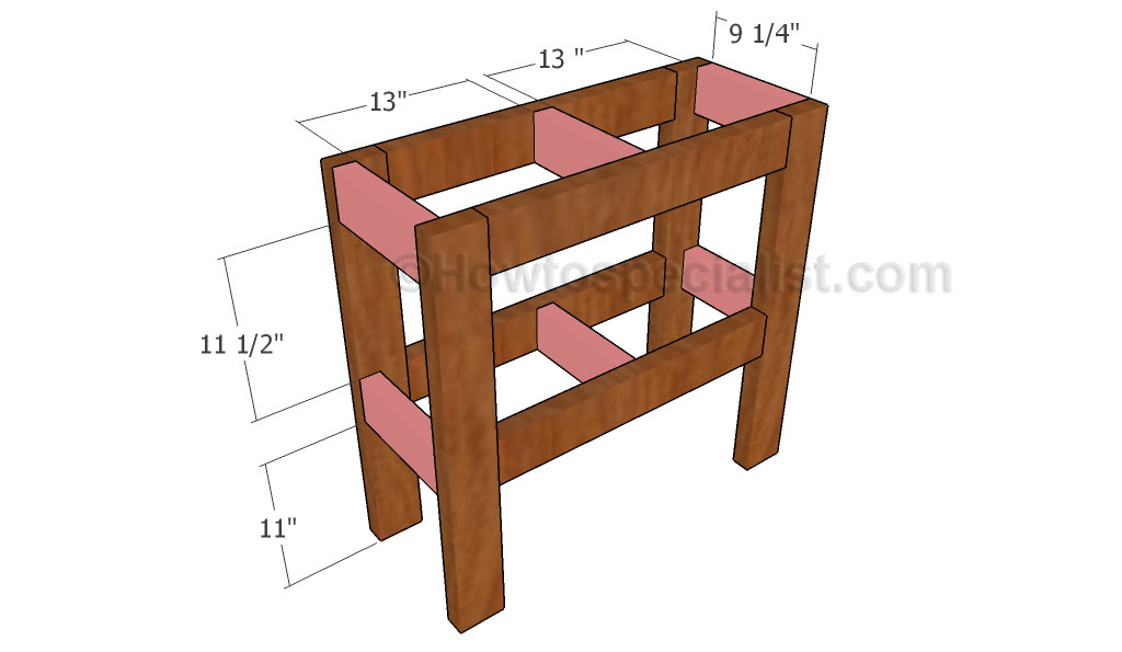 Building the frame of the stand