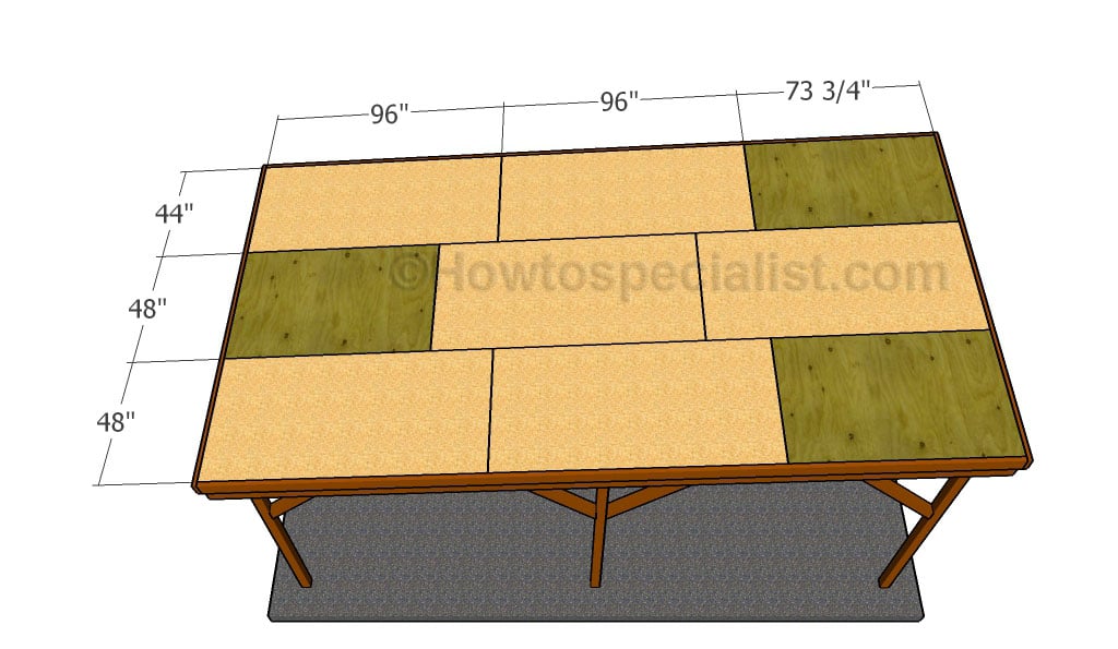 Fitting the roofing sheets