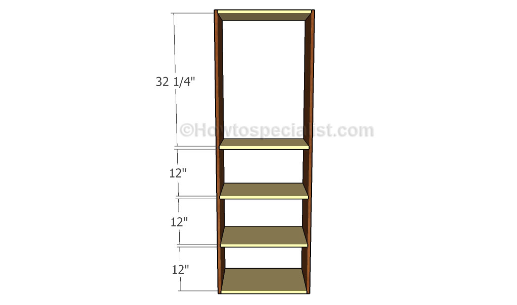 Fitting the shelves