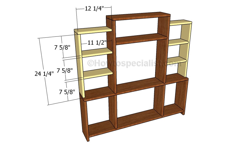 Fitting the side shelves