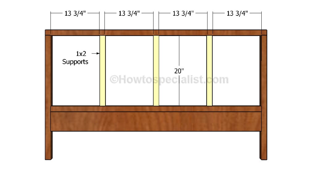 Fitting the supports to the headboard