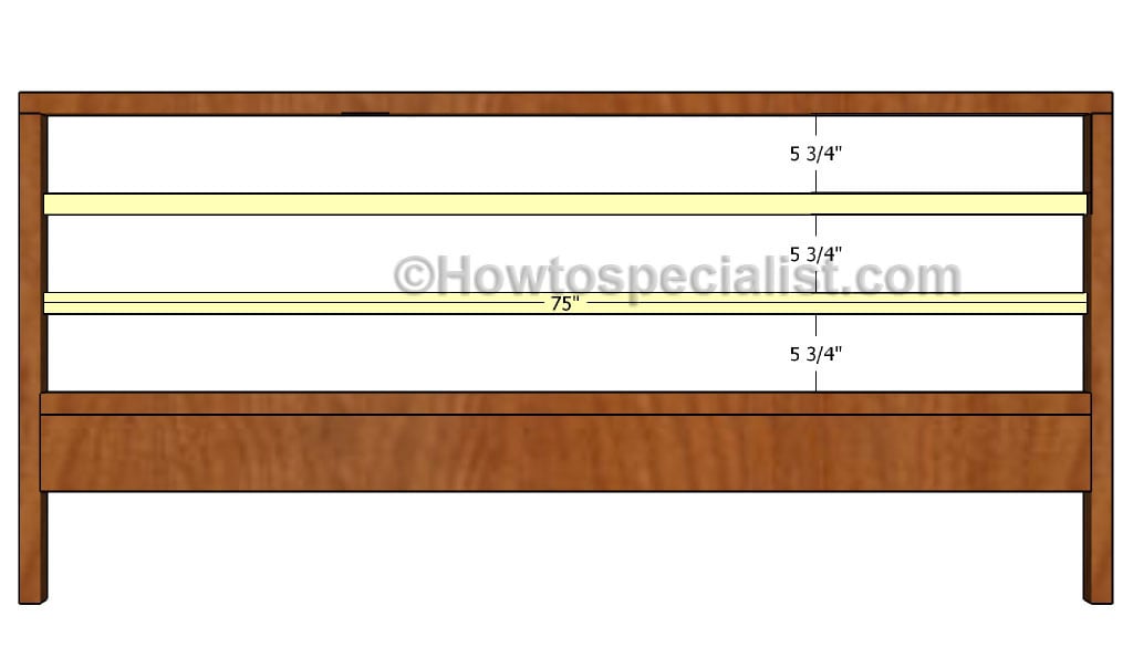 Fitting the supports to the headboard