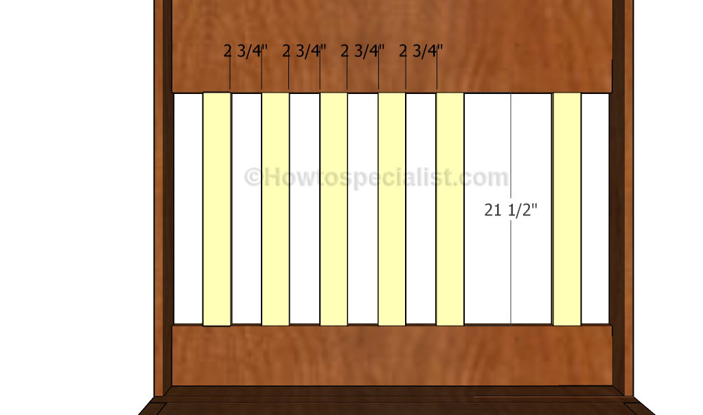 Fitting the vertical slats