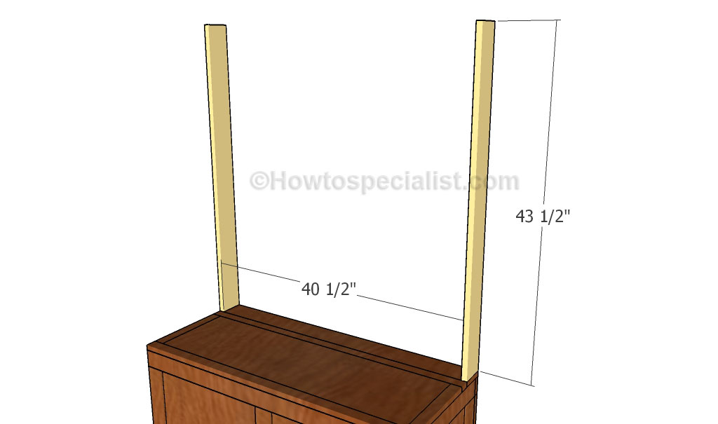 Fitting the vertical supports