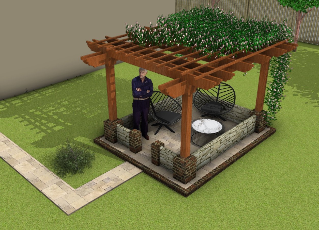 Free standing pergola plans