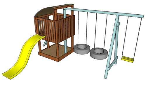 wooden outdoor playsets plans