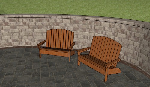 Adirondack loveseat