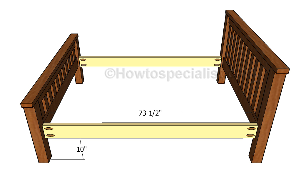 Assembling the frame of the bed