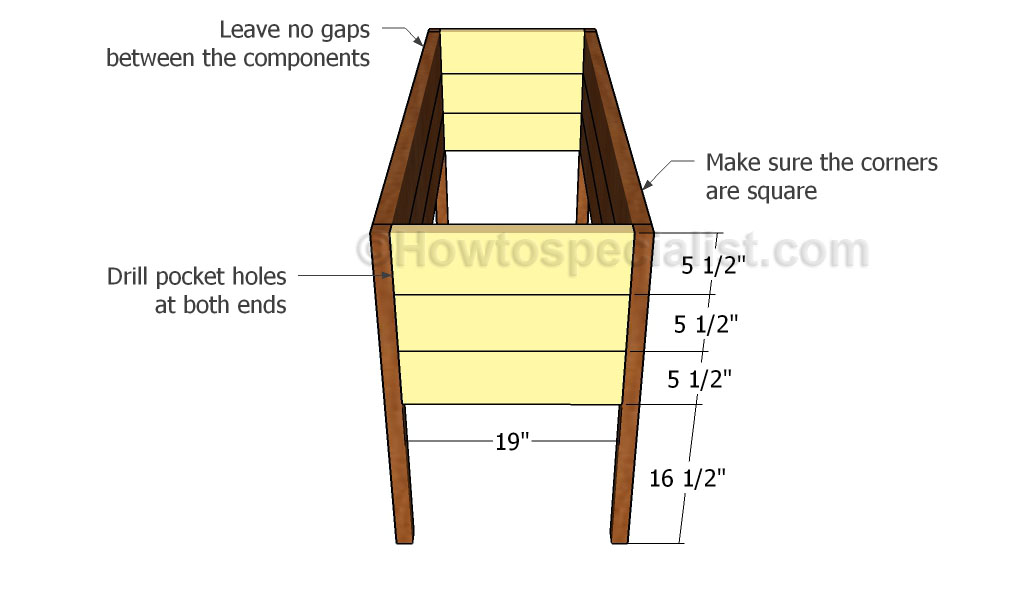 Assembling the frame of the box