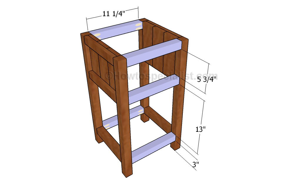 Assembling the frame of the nightstand