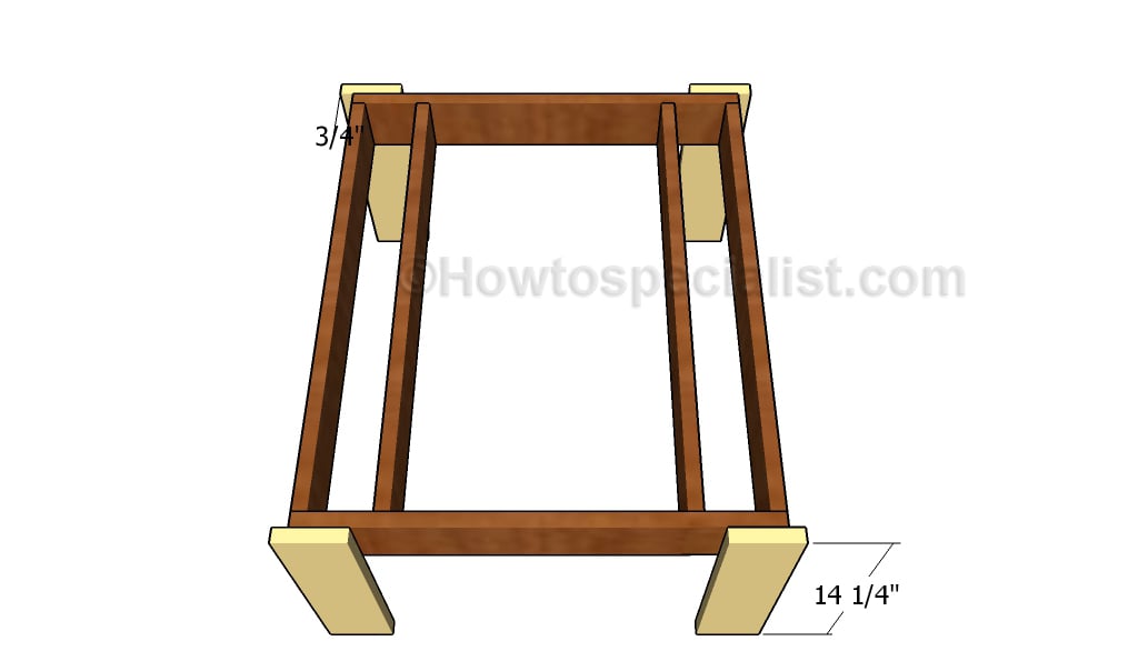 Assembling the frame of the table