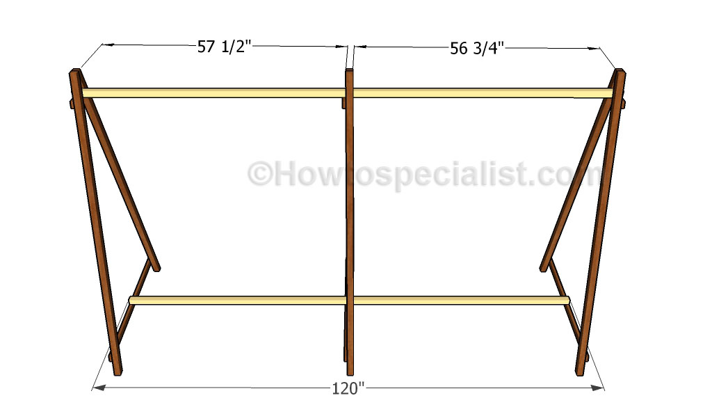 Assembling the tomato trellis