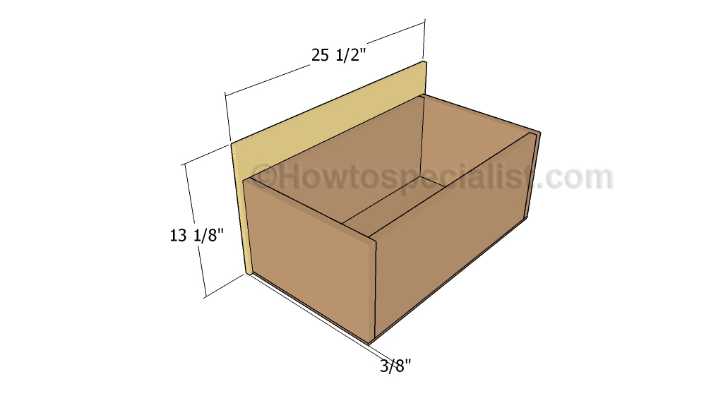 Attaching the face of the drawer