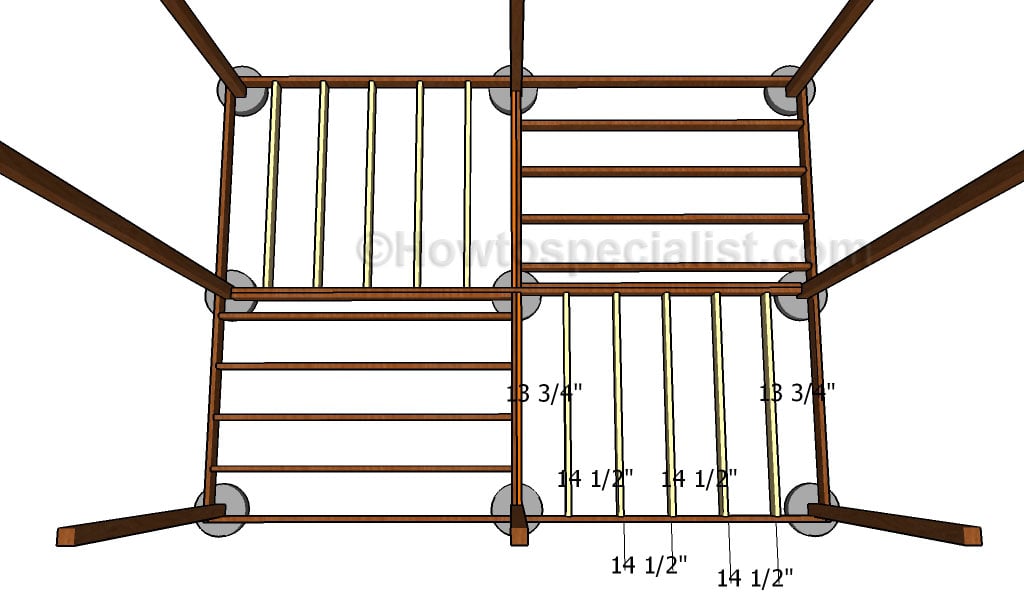 Attaching the intermediary joists