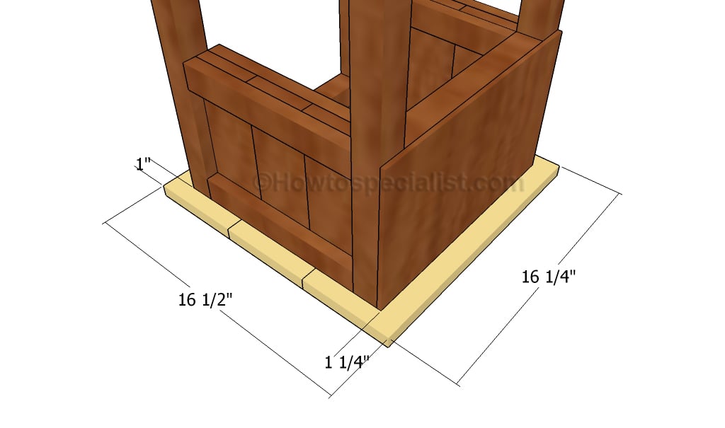 Attaching the top slats