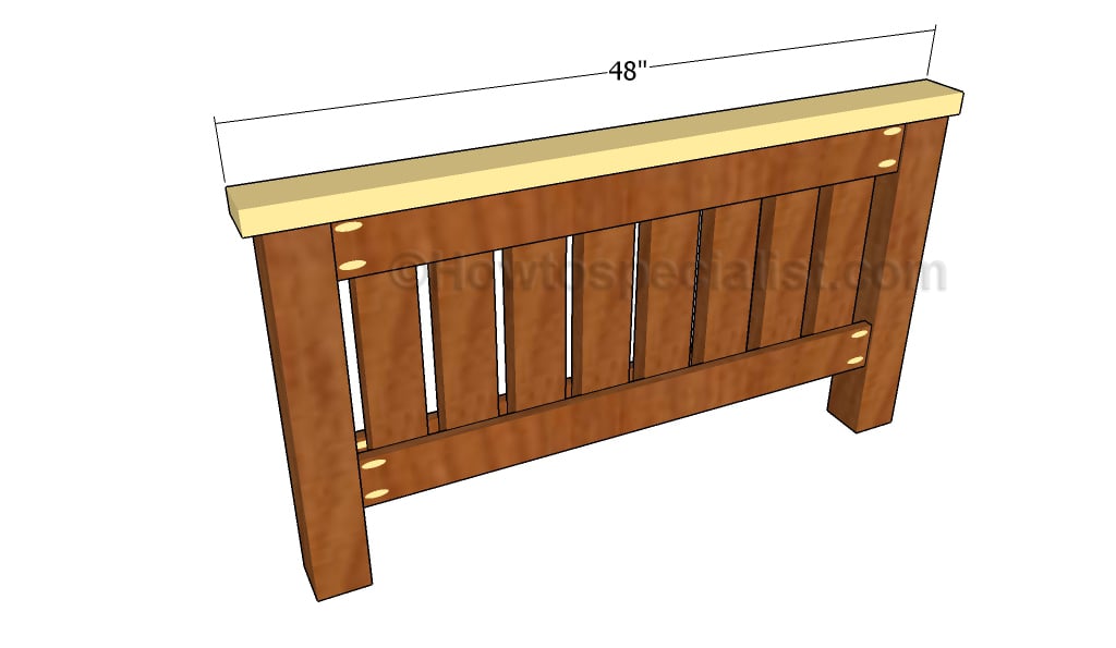 Attaching the top trim to the footboard