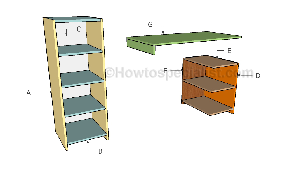 Building a desk with storage