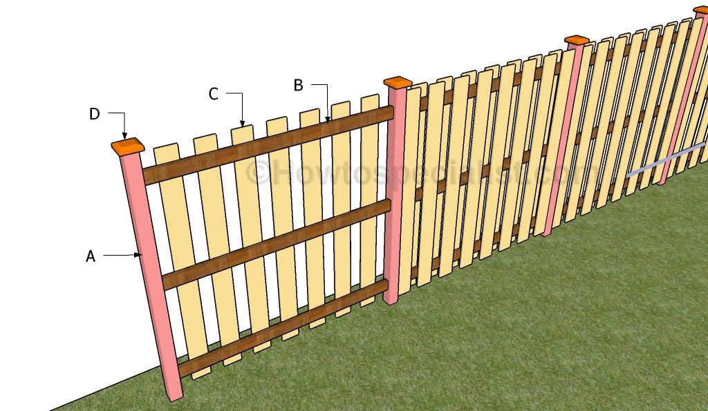 Building a wooden fence