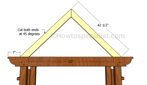 Peaked arbor plans | HowToSpecialist - How to Build, Step by Step DIY Plans