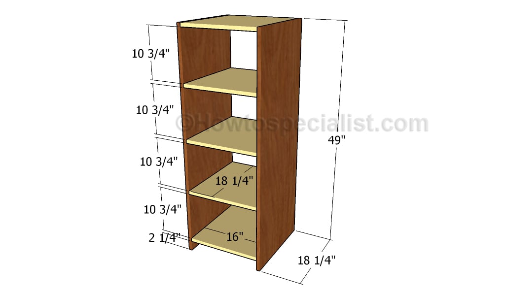 Building the tower with shelves