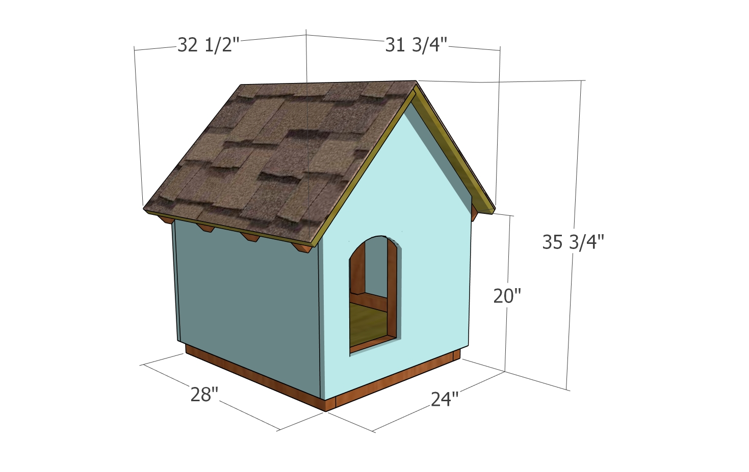 Diy dog house plans - dimensions