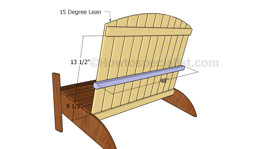 Adirondack Bench Plans HowToSpecialist How To Build Step By Step   Fitting The Backrest 