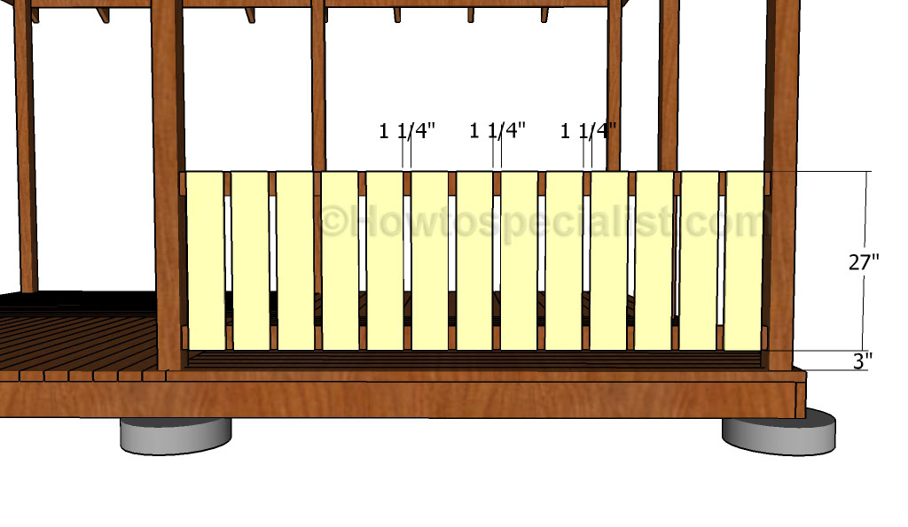 Fitting the baluster to the sides