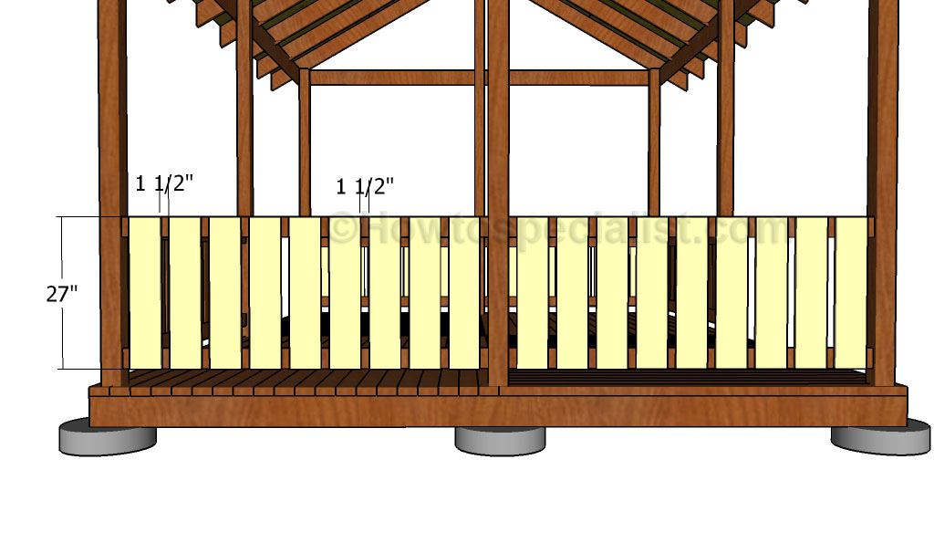 Gazebo Railing Plans Howtospecialist How To Build Step By Step Diy Plans