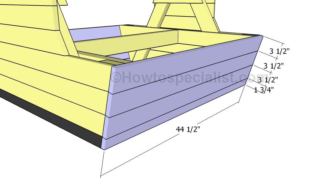 Fitting the end slats