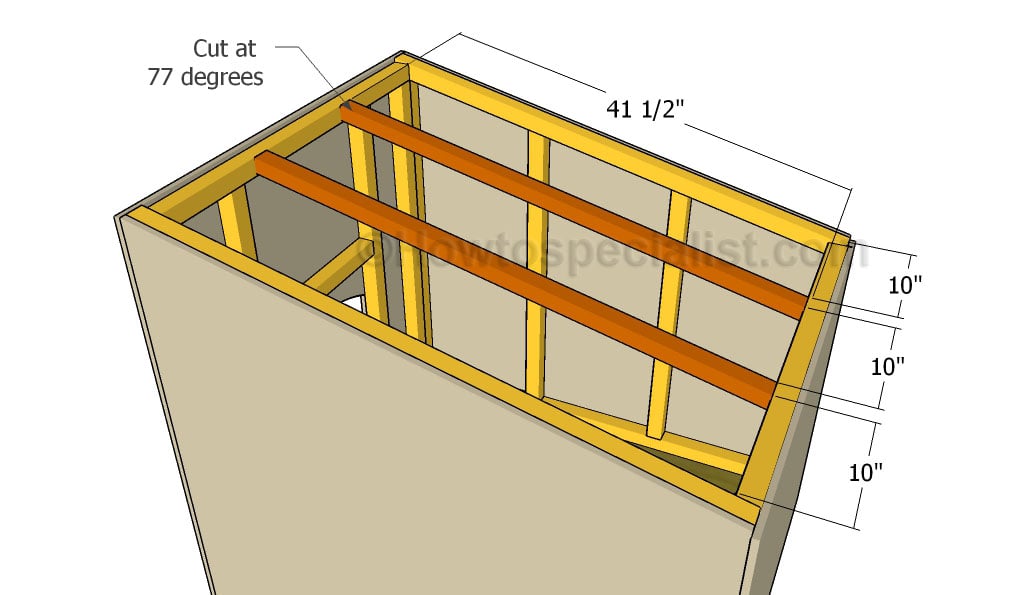 Fitting the intermediary rafters