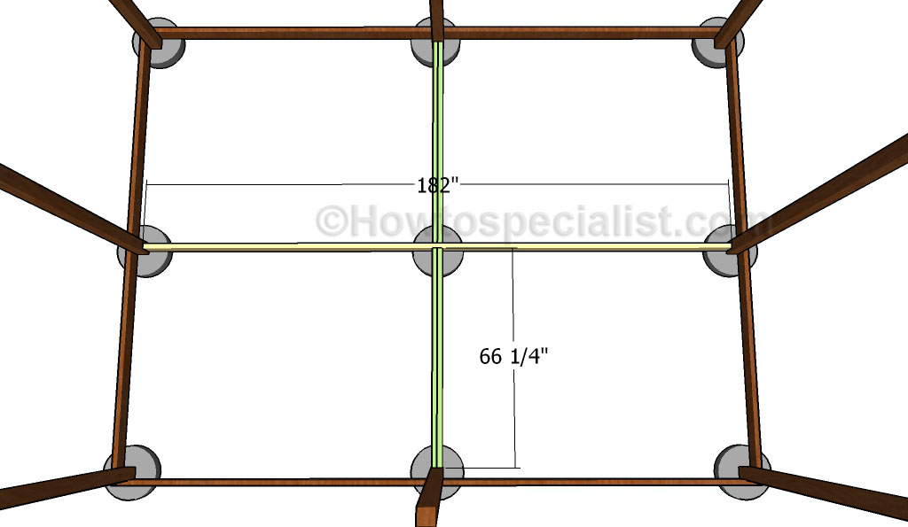 Fitting the middle joists