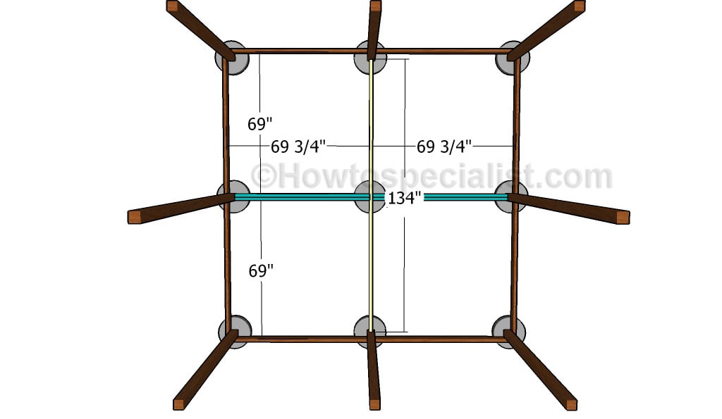 Fitting the middle joists