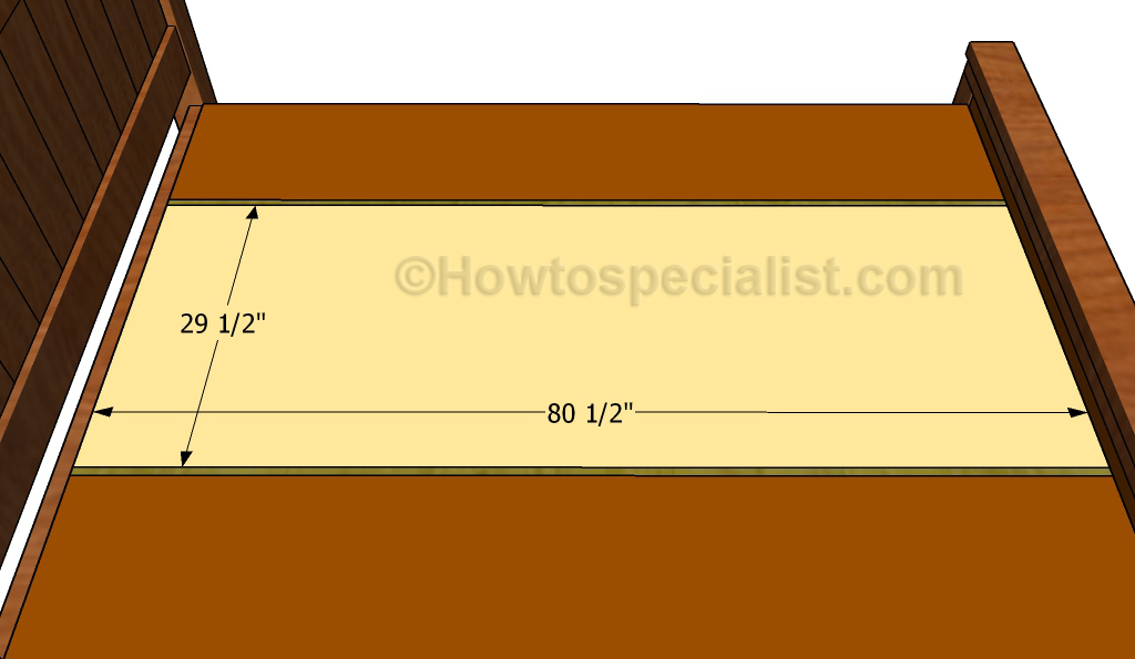 Fitting the middle plywood support