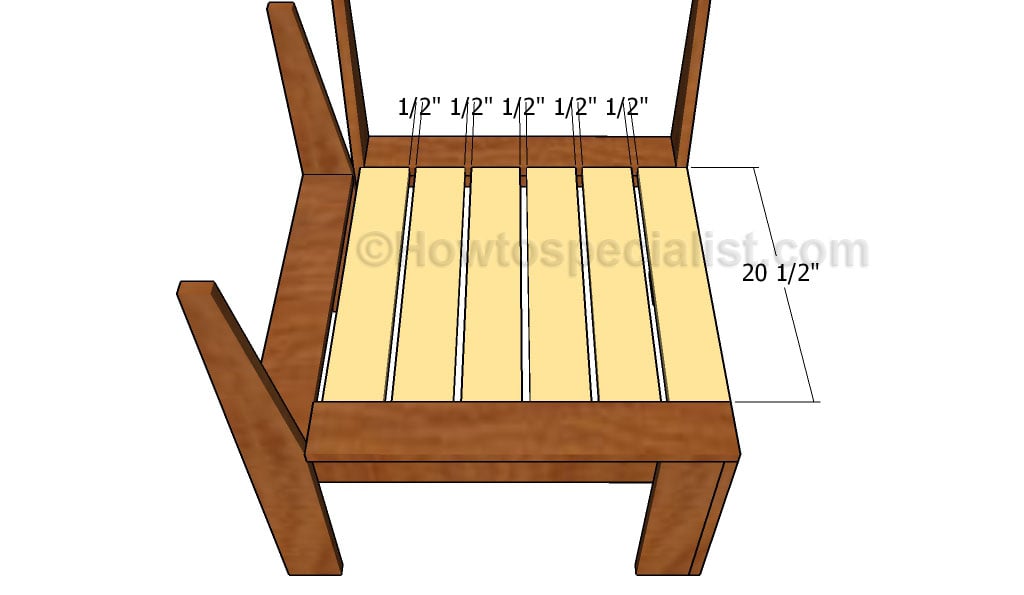 Fitting the middle seat slats