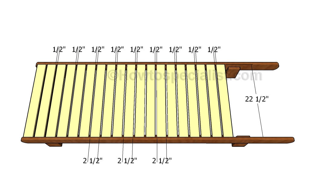 Fitting the seat slats