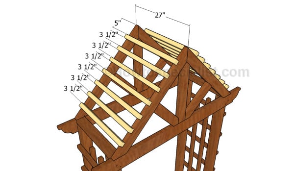 Peaked arbor plans | HowToSpecialist - How to Build, Step by Step DIY Plans