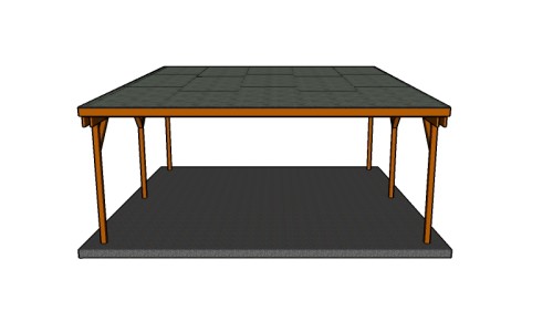 Flat roof carport plans