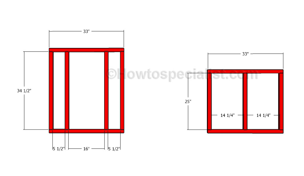 Front and back walls