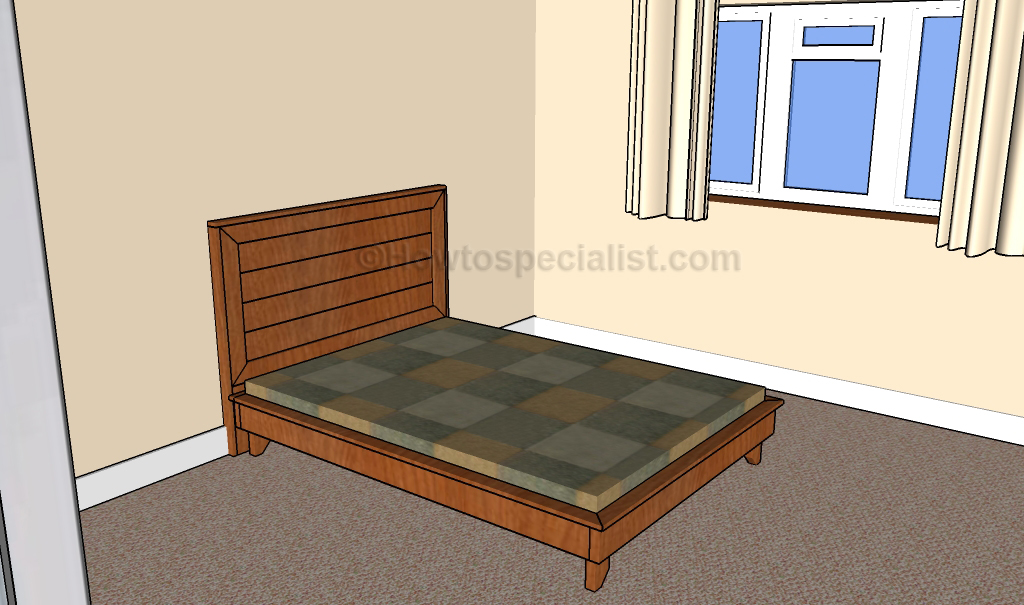 Full size platform bed frame plans