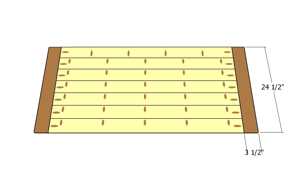 Attaching the bread board ends