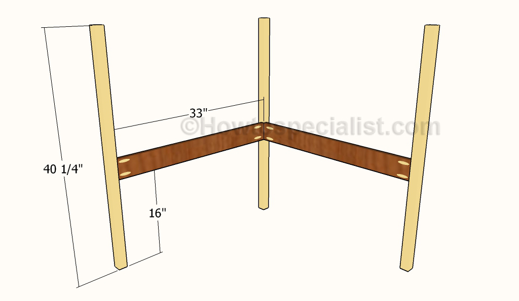 Building the frame of the corner bench