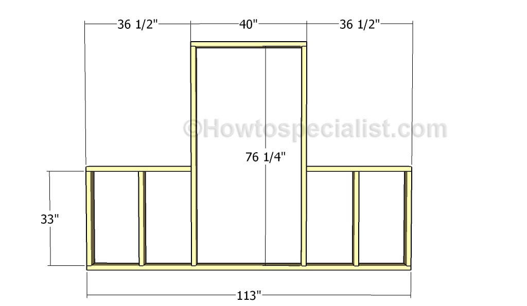 Building the front wall of the greenhouse