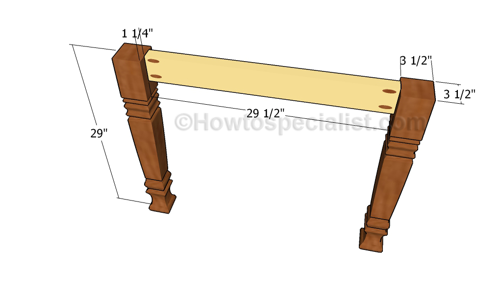 Building the sides of the dining table