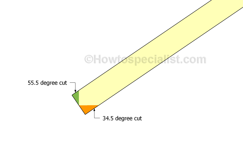 Cutting the ends of the diagonal brace